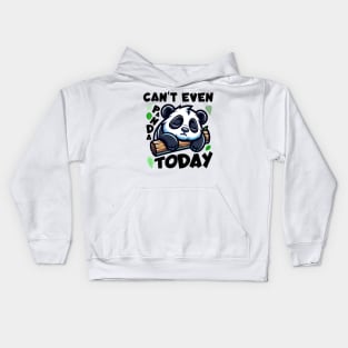 Tired Mood 🐼 Can't Even Panda Today Kids Hoodie